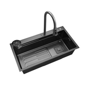 ซิงค์ฝัง 1 หลุม KUCINE STORM 8245 1W สีเทาดำ