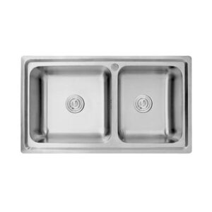 ซิงค์ฝัง 2 หลุม AXIA RIVIERA 8650 สีเงิน