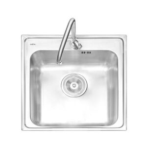 ซิงค์ฝัง 1 หลุม MEX DLC50 สีเงิน