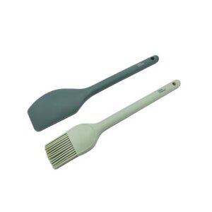 ไม้พายและแปรงซิลิโคน COOK CHARMY CYAN 2 ชิ้น